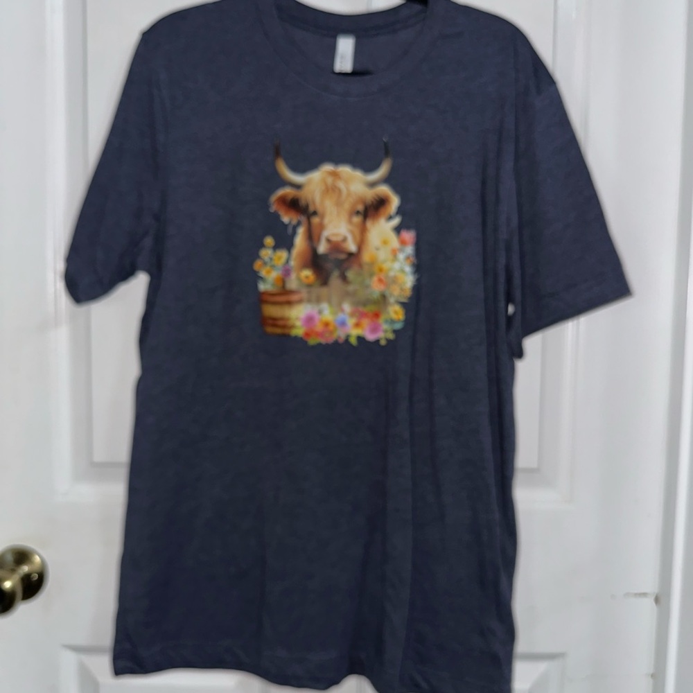 NWOT Handcrafted Highland Cow Shirt